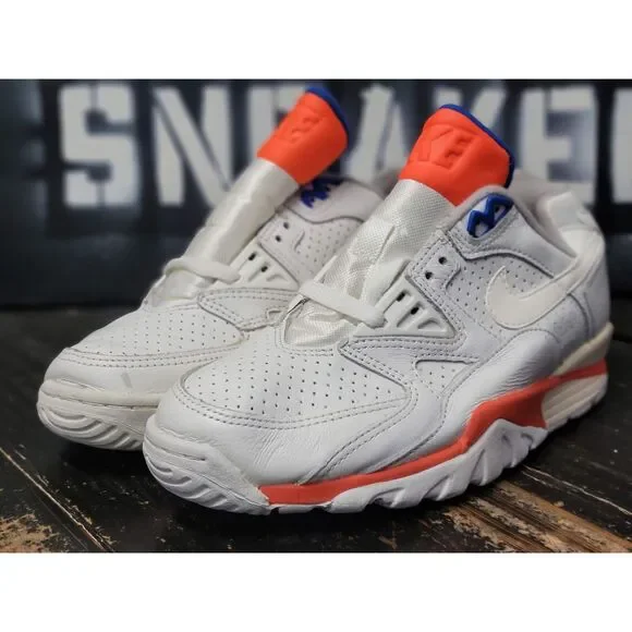 1990 Nike Air Cross Trainer Low White/Orange Vintage Sneakers Shoes 6877 Men 8